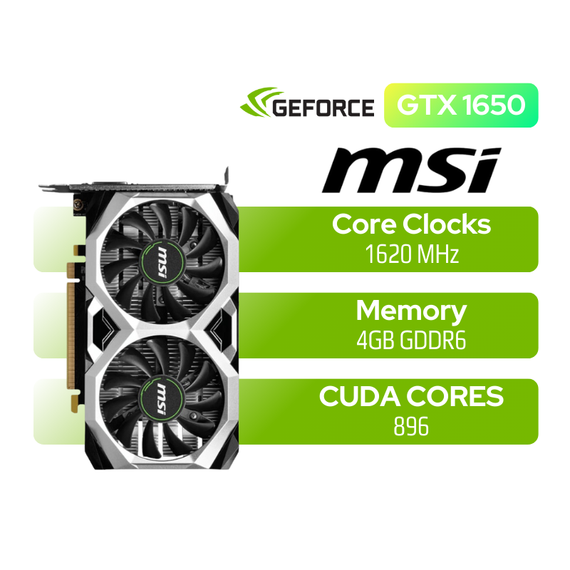 MSI GeForce GTX 1650 VENTUS XS 4GB – IT Butler