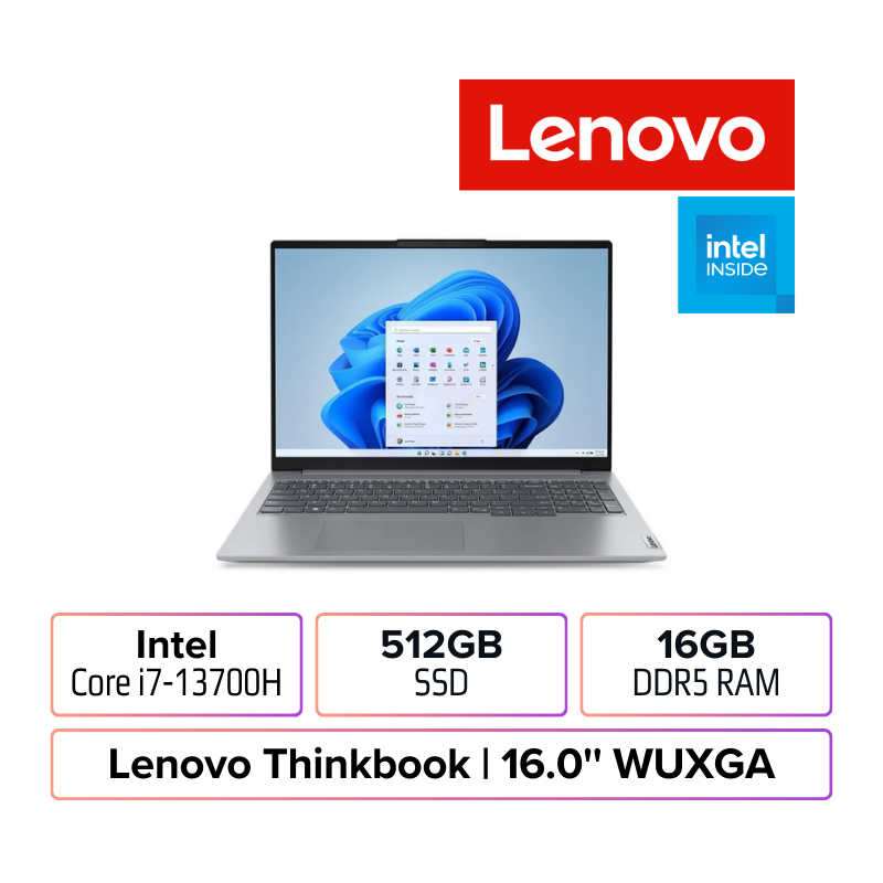 Lenovo ThinkBook 16 G6 | Intel Core i7 | 16GB RAM | 512GB SSD | Win 11 Pro