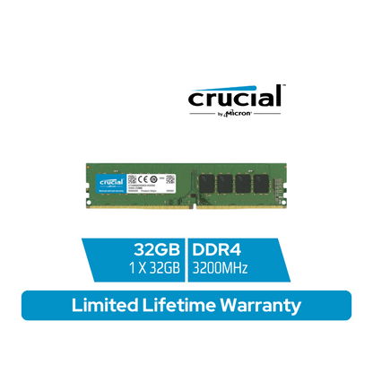 Crucial 32GB 3200MHz DDR4 Desktop Memory