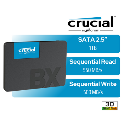 Crucial BX500 1TB 2.5″ SATA SSD