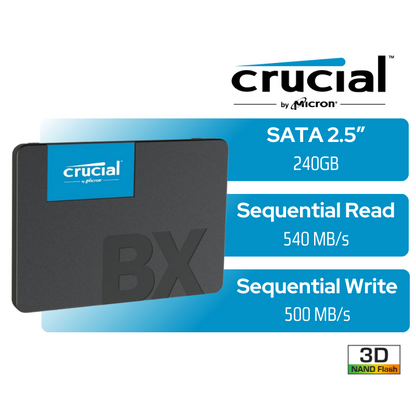 Crucial BX500 240GB 2.5″ SATA SSD