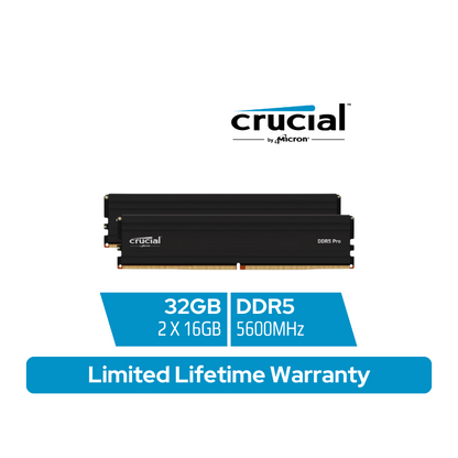 Crucial Pro 32GB Kit 5600MHz DDR5 Desktop Memory