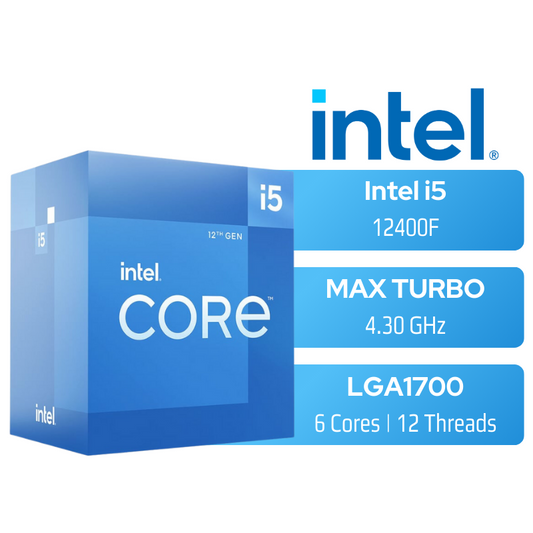 Intel 12th Gen Core i5-12400F LGA1700 2.5GHz 6-Core CPU