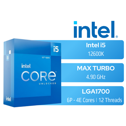 Intel 12th Gen Core i5-12600K LGA1700 3.7GHz 6-Core CPU