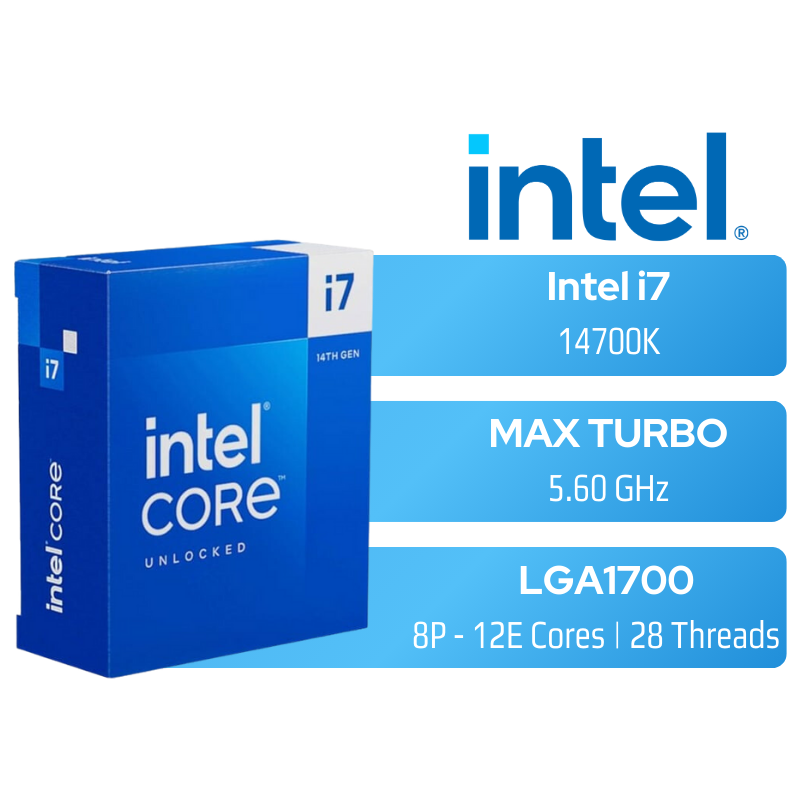 Intel 14th Gen Core i7-14700K LGA1700 3.4GHz 20-Core CPU