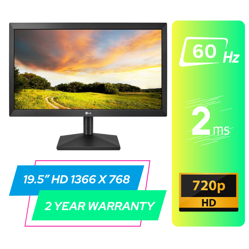 LG 19.5″ TN Panel HD Monitor – 60Hz