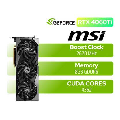 MSI GeForce RTX 4060TI GAMING X SLIM 8GB