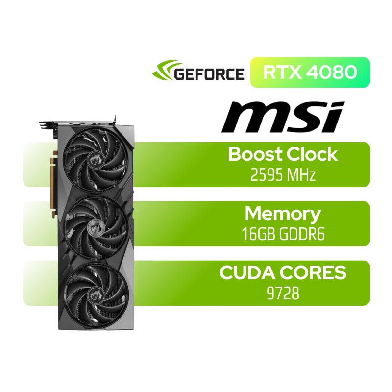 MSI GeForce RTX 4080 Gaming X SLIM 16GB