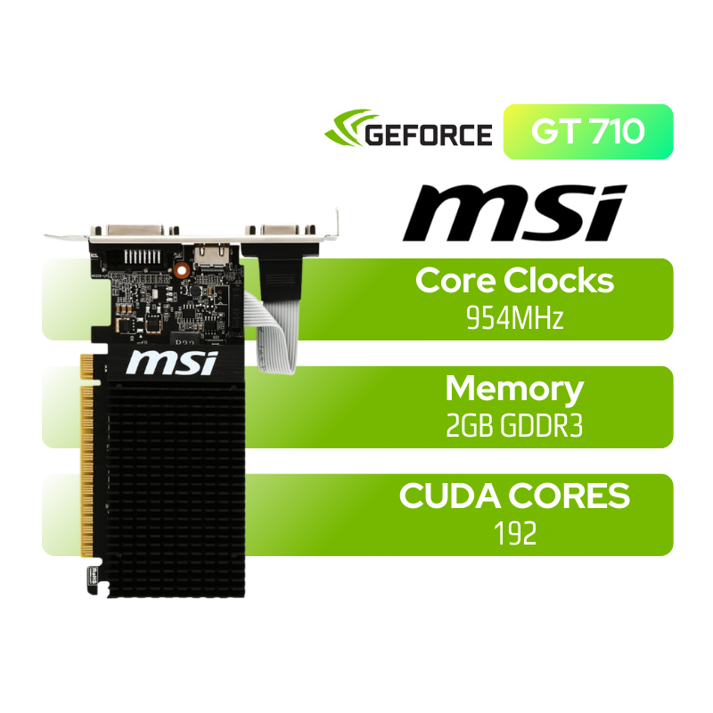 MSI Nvidia GeForce GT 710 2GD3H 2GB