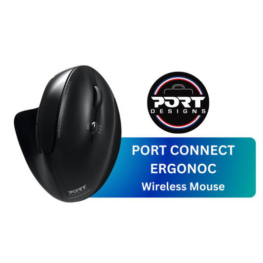 Port Connect Wireless Rechargeable Ergonoc Mouse