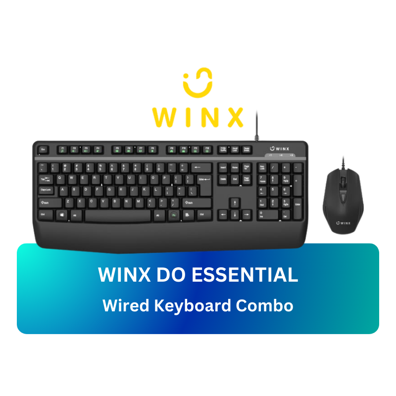 WINX DO Essential Wired Keyboard and Mouse Combo